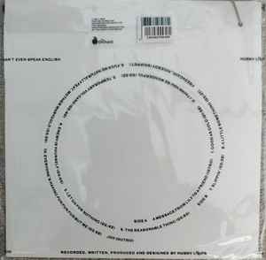 HUSKY LOOPS, I Can't Even Speak English (Fighting Ourselves Records; FOLP004, UK 2019, Printed Plastic Sleeve, Clear Vinyl, Ltd to 500, with Pen on chain to "draw your own artwork"), SALE - LP VG/VG+ - Image 2
