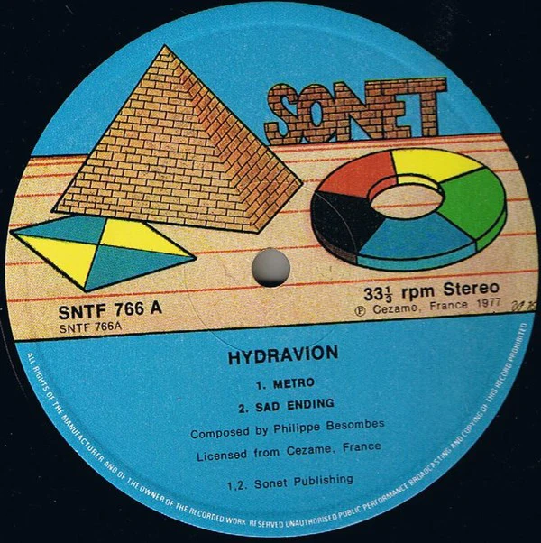 HYDRAVION, Hydravion (Sonet ; SNTF 766, UK 1978) LP VG/VG+ - Image 3