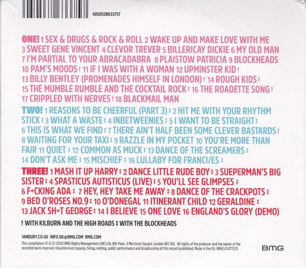 IAN DURY, Hit Me! The Best Of Ian Dury (BMG; BMGCAT471TCD, Europe 2020, Quadruple Gatefold) 3xCD VG+/VG+ - Image 2