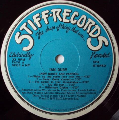 IAN DURY, New Boots and Panties!! (Stiff; SEEZ 04 NP, Portugal 1977, Insert) LP G+/VG - Image 3