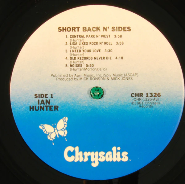 IAN HUNTER, Short Back N' Sides (Chrysalis; CHR 1326, US 1981, Includes Signed Press Release Photo, Mott The Hoople) LP VG/VG+ - Image 3