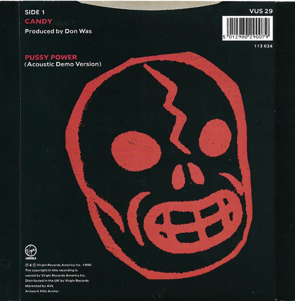 IGGY POP, Candy (Virgin America; VUS 29, UK 1990, Stickered Picture Sleeve) 7" VG/G+ - Image 2