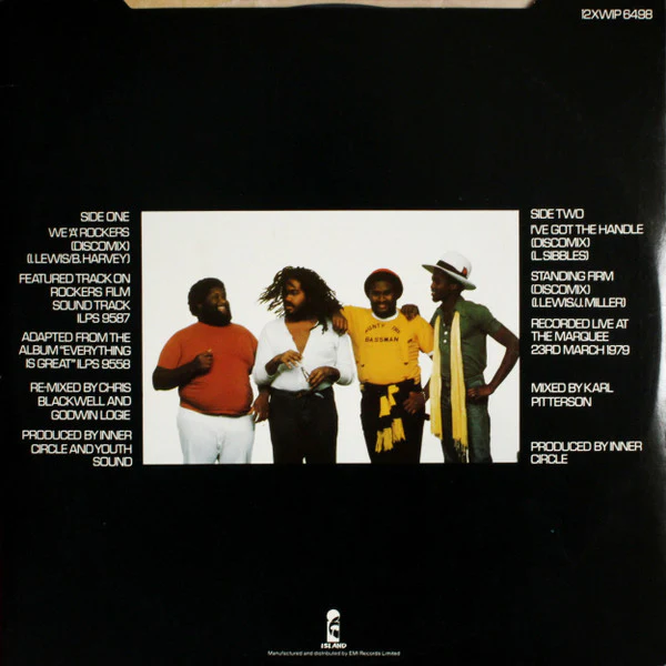 INNER CIRCLE, We A Rockers / I've Got The Handle / Standing Firm (Island Records; 12XWIP 6498, UK 1979, Picture Sleeve) 12" VG/VG+ - Image 2