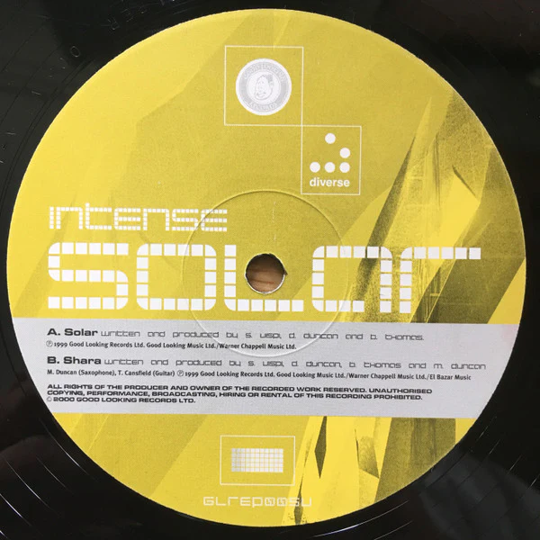 INTENSE, Solar EP (Good Looking; , UK 1999, Gatefold, Limited Edition of 5,000) 2x12" VG/VG+ - Image 3