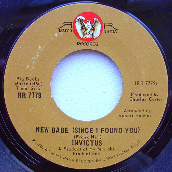 INVICTUS, New Babe (Since I Found You) / Cotton Candy Lane (Rama Rama; RR 7779, US 1969, Company Sleeve) 7" P/VG - Image 2