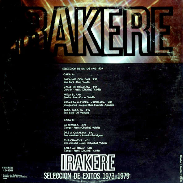 IRAKERE, Volumen 2 Seleccion De Exitos 1973-1979 (Areito; LD-4004, Cuba ) LP VG/VG - Image 2