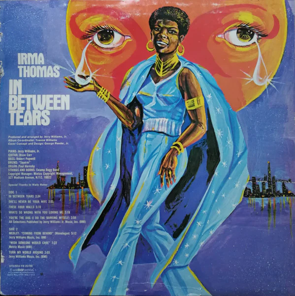IRMA THOMAS, In Between Tears (Fungus; FB25150, US 1973) LP VG+/VG - Image 2