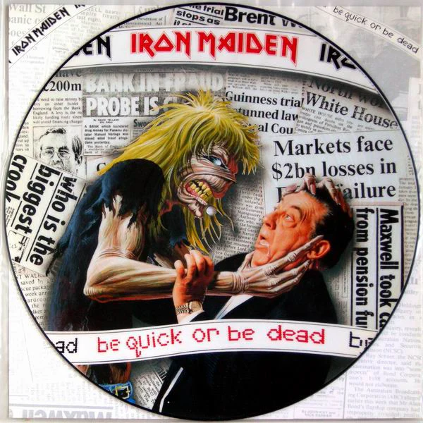IRON MAIDEN, Be Quick Or Be Dead (EMI; 2047640, UK 1992, Clear Plastic Sleeve with card i, Picture Disc), SALE - Up to 50% Off the Original Price 12" /VG+
