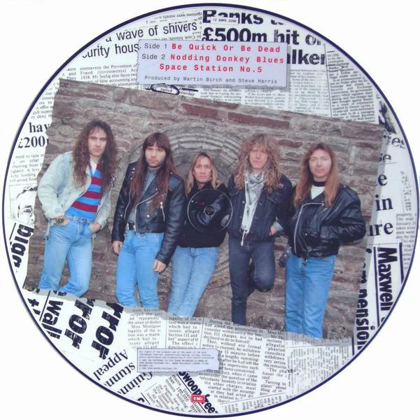 IRON MAIDEN, Be Quick Or Be Dead (EMI; 2047640, UK 1992, Clear Plastic Sleeve with card i, Picture Disc), SALE - Up to 50% Off the Original Price 12" /VG+ - Image 2