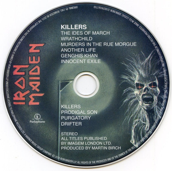 IRON MAIDEN, Killers (Parlophone; 0190295567750, Europe 2018 Reissue, Digipak) CD M/M - Image 3