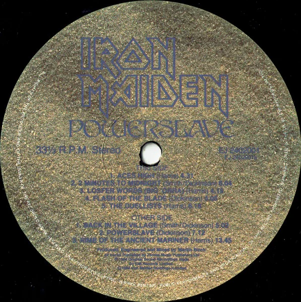IRON MAIDEN, Powerslave (EMI; POWER 1, UK 1984, Textured Sleeve, Inner With Square Corners) LP VG/VG - Image 3