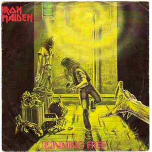 IRON MAIDEN, Running Free / Burning Ambition (EMI; EMI 5032, UK 1980, Paper Picture Sleeve) 7" VG/VG