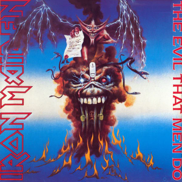 IRON MAIDEN, The Evil That Men Do (EMI; 12EMS64, UK 1988, Picture Sleeve) 12" VG/G