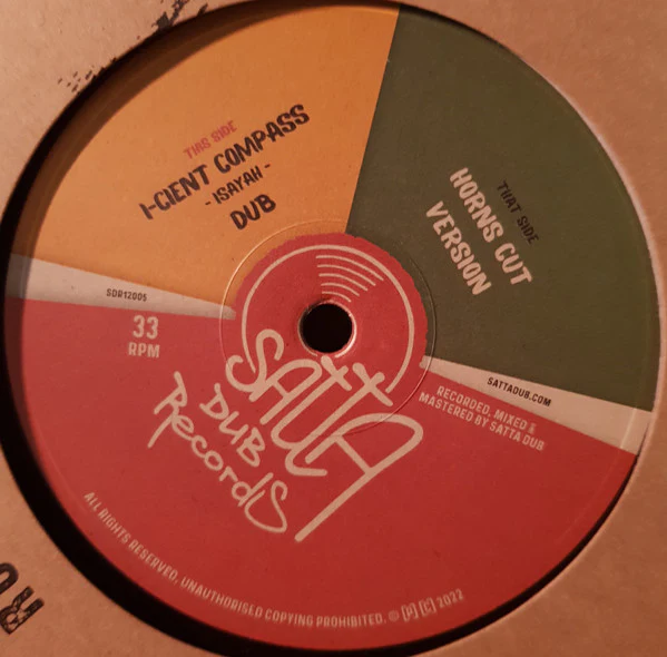 ISAYAH, I-Cient Compass (Satta Dub Records; SDR12005, Germany , Company Sleeve) 12" VG+/VG+ - Image 3