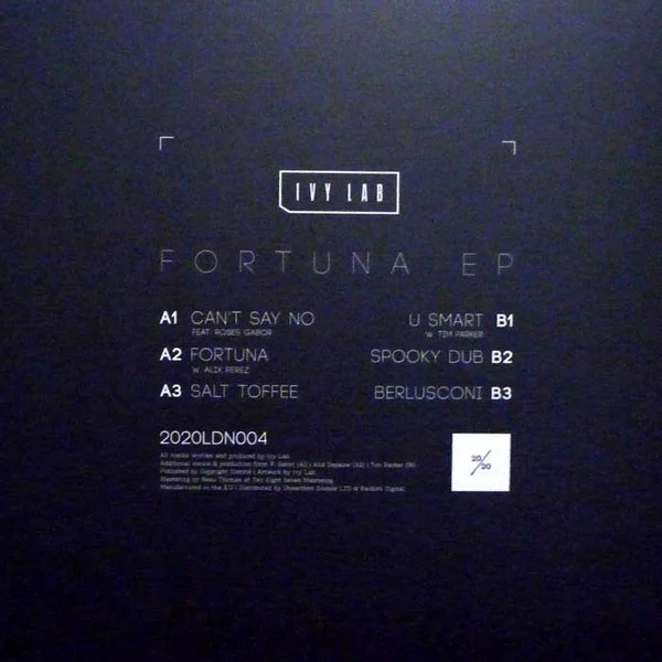 IVY LAB, Fortuna EP (20/20 LDN; 2020LDN004, UK 2016, Picture Sleeve) 12" VG+/VG+ - Image 2