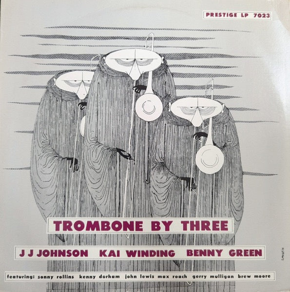 J J JOHNSON / KAI WINDING / BENNY GREEN, Trombone By Three (Original Jazz Classics; OJC-091, US 1984 Reissue) LP VG/VG+