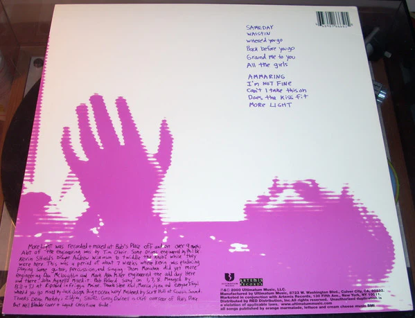 J MASCIS + THE FOG, More Light (Ultimatum Music; 76665-1, US 2000) LP VG+/VG+ - Image 2