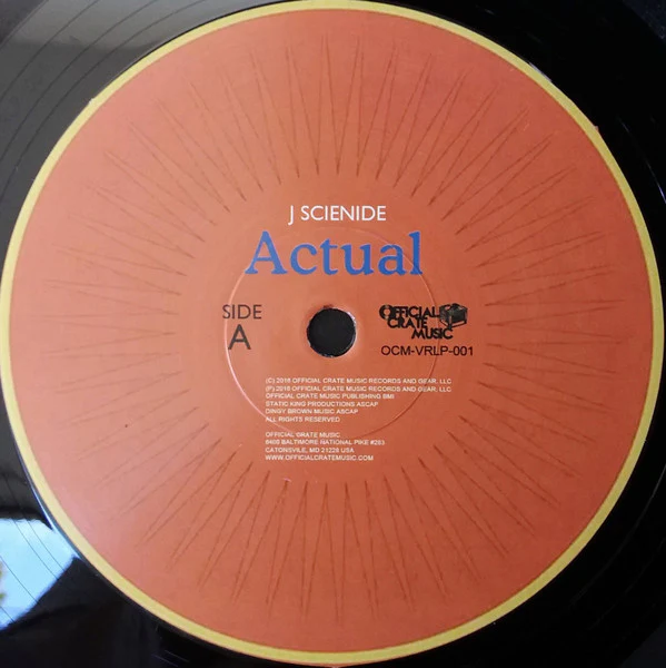 J SCIENIDE, The Actual Heat (Official Crate Music; OCM-VRLP-001, US 2017, Obi) LP VG+/VG+ - Image 3