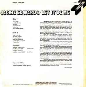 JACKIE EDWARDS, Let It Be Me (Direction; 8-63977, UK 1970, Laminated Front Sleeve) LP VG+/EX - Image 2