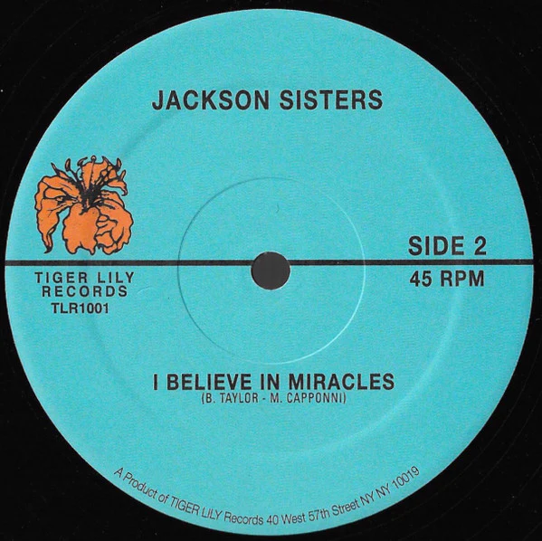JACKSON SISTERS, I Believe In Miracles (Remix / Original) (Tiger Lily Records; TLR1001, US 2003, Die Cut Company Sleeve) 12" VG+/VG - Image 2