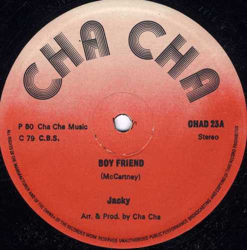 JACKY, Boy Friend (Cha Cha; CHAD 23, UK 1980), SALE - Up to 50% Off the Original Price 12" /VG