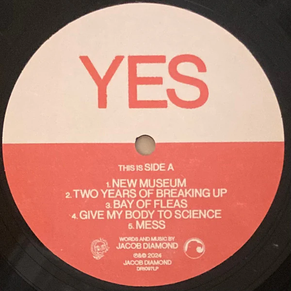 JACOB DIAMOND, Yes Angel (Dalliance Recordings ; DR1097LP, Australia 2024, Eco-Mix Vinyl) LP EX/EX - Image 3