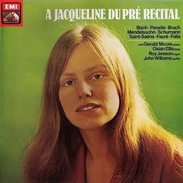 JACQUELINE DU PRE, A Jacquline Du Pre Recital (HMV Red, Large Semi-Circular Nipper Box; HQS 1437, UK 1982) LP VG/VG