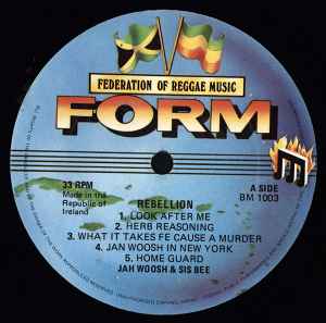 JAH WOOSH & SIS BEE, Rebellion (Form; SM1003, UK 1981), SALE - Up to 50% Off the Original Price LP VG/VG+ - Image 3