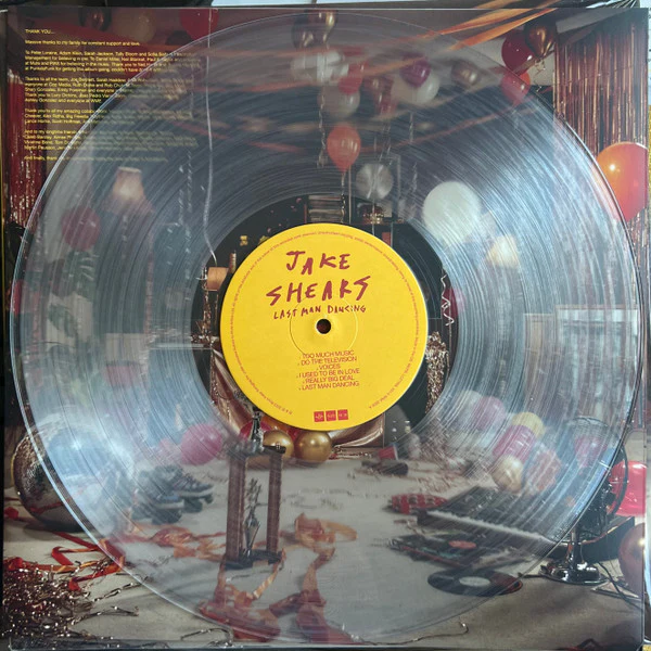 JAKE SHEARS, Last Man Dancing (Mute; STUMM487, Europe 2023, Inner, Clear Vinyl. Scissor Sisters) LP EX/EX - Image 3
