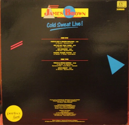 JAMES BROWN, Cold Sweat Live! (Perfect Records; 338605, Belgium 1986), SALE - Up to 50% Off the Original Price LP VG/VG+ - Image 2