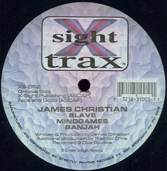 JAMES CHRISTIAN, On & Away (X-Sight Records; XS-EP-2, US 1994), SALE - Up to 50% Off the Original Price 12" EP /G+ - Image 2