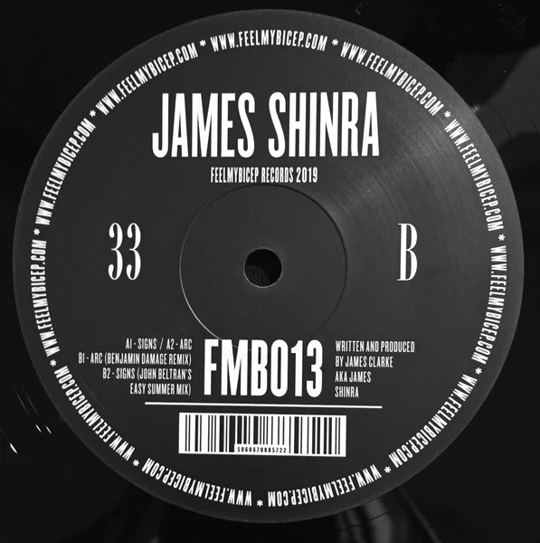 JAMES SHINRA, Signs (Feel My Bicep; FMB013, UK 2019, Company Sleeve) 12" VG+/VG+