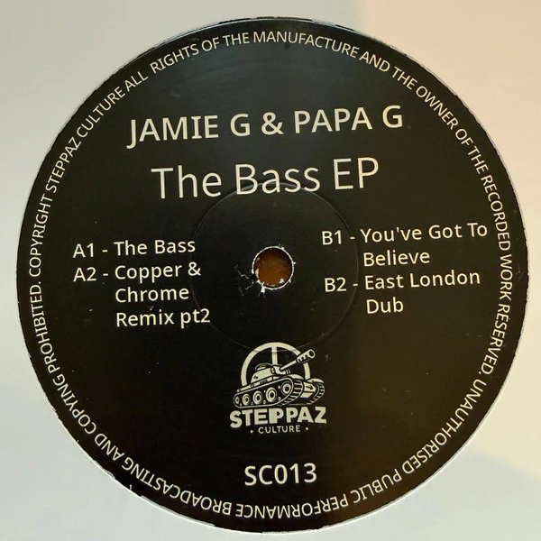 JAMIE G, PAPA GEE, The Bass EP (Steppaz Culture; SC013, UK 2026) 12" /VG+