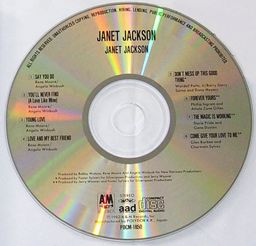 JANET JACKSON, Janet Jackson (A&M Records; POCM-1850, Japan 1993 Reissue, With Obi) CD EX/EX - Image 3