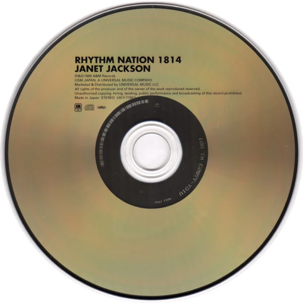 JANET JACKSON, Rhythm Nation 1814 (A&M Records; UICY-77053, Japan 2015, Jewel Case) CD M/M - Image 3