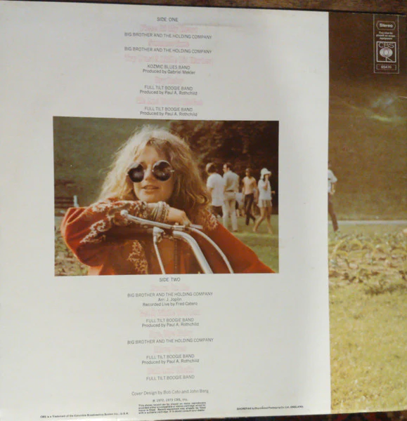 JANIS JOPLIN, Janis Joplin's Greatest Hits (CBS Orange/Yellow; S 65470, UK 1970s Reissue) LP VG+/VG+ - Image 2