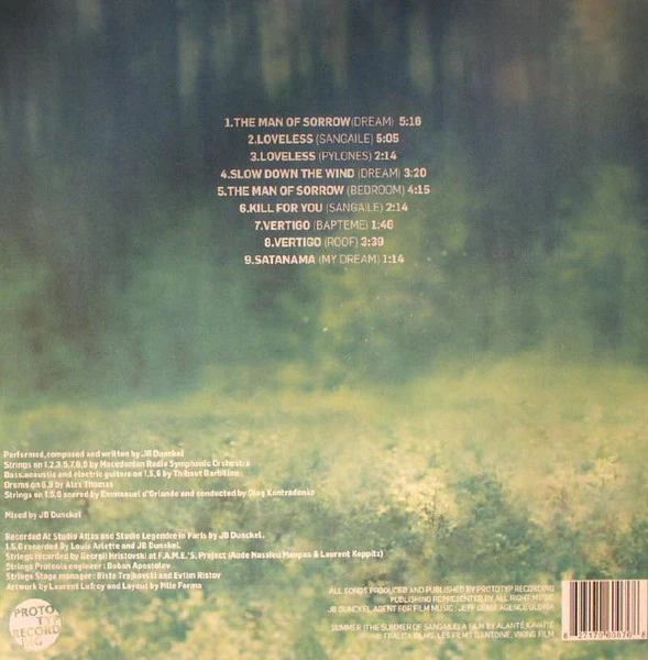 JB DUNCKEL, Summer (Original Soundtrack) (Prototyp Recording; PROTOTYP004LP, UK & Europe 2015, From French Band Air) LP EX/VG+ - Image 2