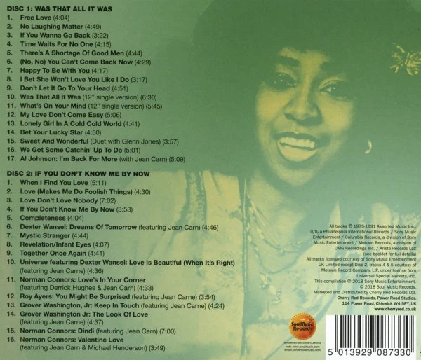 JEAN CARNE, Don't Let It Go To Your Head (The Anthology) (SoulMusic Records; SMCR 5173D, UK 2018, Jewel Case) CD M/M - Image 2