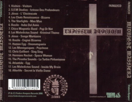 JEAN PIERRE MASSIERA, Midnight Massiera: The B-Music Of Jean-Pierre Massiera (Finders Keepers Records ; FKR022CD, UK & Europe 2008, Jewel Case) CD VG+/VG+ - Image 2
