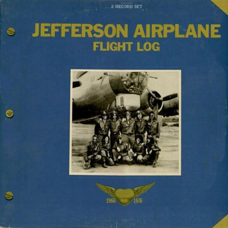 JEFFERSON AIRPLANE, Flight Log (Grunt; CYL2-1255, US 1977, Textured Gatefold Sleeve, 2 Inners & Booklet) 2xLP VG/VG