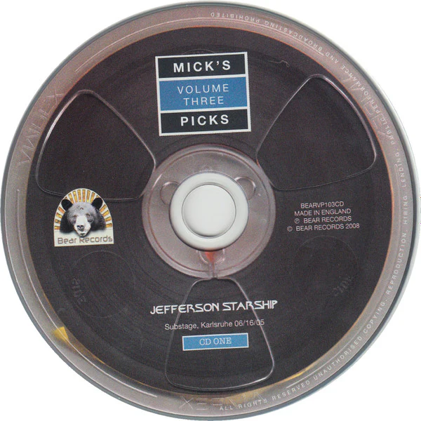 JEFFERSON STARSHIP, Mick's Picks Volume Three (Bear Records; BEARVP103CD, UK 2008, Double CD Case, Booklet) 3xCD VG+/VG+ - Image 3