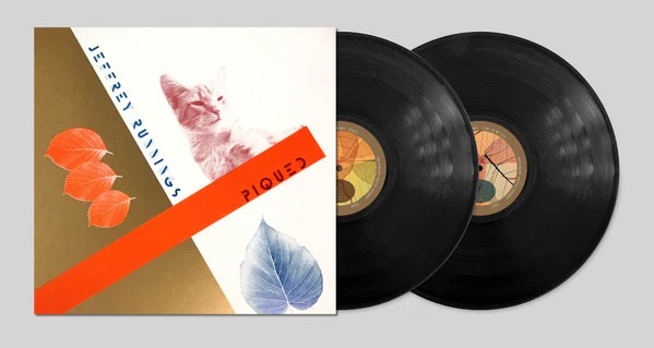 JEFFREY RUNNINGS, Piqued (Independent Project Records; IP092, US 2025, Inside Loading Gatefold Sleeve, Booklet, Art Cards, With 12" & OBI. For Against) LP VG+/VG+ - Image 2