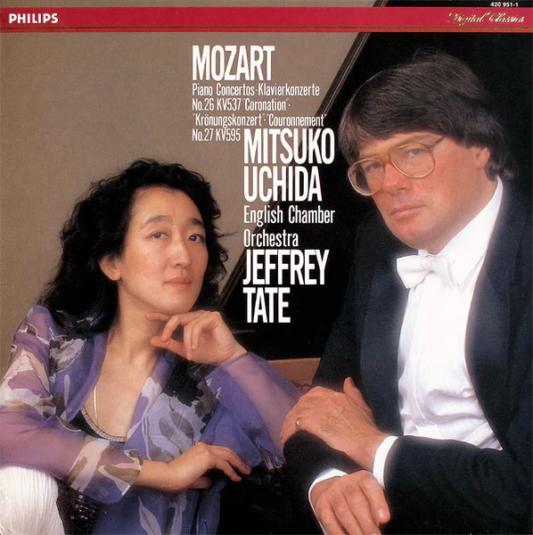 JEFFREY TATE, MITSUKO UCHIDA, ENGLISH CHAMBER ORCHESTRA, Mozart: Piano Concertos No.26 KV537 "Coronation" / No.27 KV595 (Philips; 420 951-1, Europe 1988), SALE - Up to 50% Off the Original P LP VG/VG+