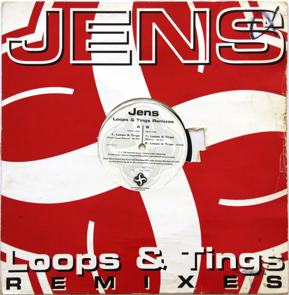 JENS, Loops & Tings (Remixes) (Superstition ; SUPERSTITION 2005, Germany 1993, Die Cut Company Sleeve) 12" VG/G+