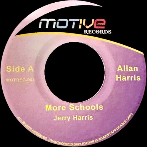 JERRY HARRIS, More Schools (Motive Records; MOTREG-003, UK 2025), SALE - Up to 50% Off the Original Price 7" /EX