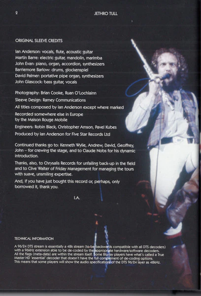 JETHRO TULL, Live - Bursting Out (The Inflated Edition) (Chrysalis; 5054197723971, Worldwide 2024, Book Sleeve, 3xCD, 3xDVD) 6xCD M/M - Image 3