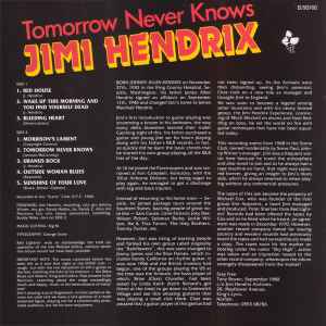 JIMI HENDRIX FEATURING: JIM MORRISON, JOHNNY WINTER, BUDDY MILES, Tomorrow Never Knows (Happy Bird; B/90166, Germany 1980) LP VG+/VG+ - Image 2