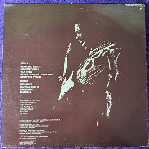 JIMI HENDRIX, War Heroes (Polydor; SPELP 4, UK 1983 Reissue, Alternate Cover Art, Made in England) LP VG/VG - Image 2