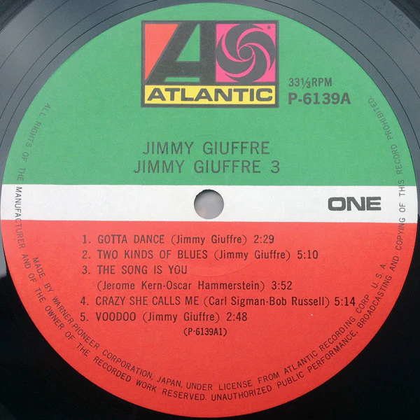 JIMMY GIUFFRE, THE JIMMY GIUFFRE 3, The Jimmy Giuffre 3 (London; LTZ-K15130, UK 1959, Mono) LP G+/VG+ - Image 3