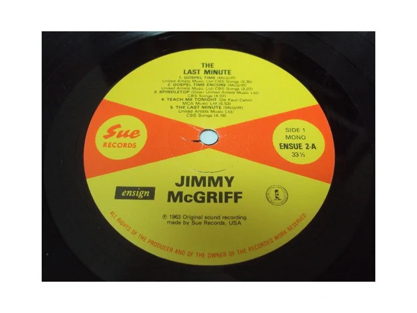JIMMY MCGRIFF, The Last Minute (Ensign ; ENSUE 2, UK 1983 Reissue), SALE - Up to 50% Off the Original Price LP VG/VG - Image 2